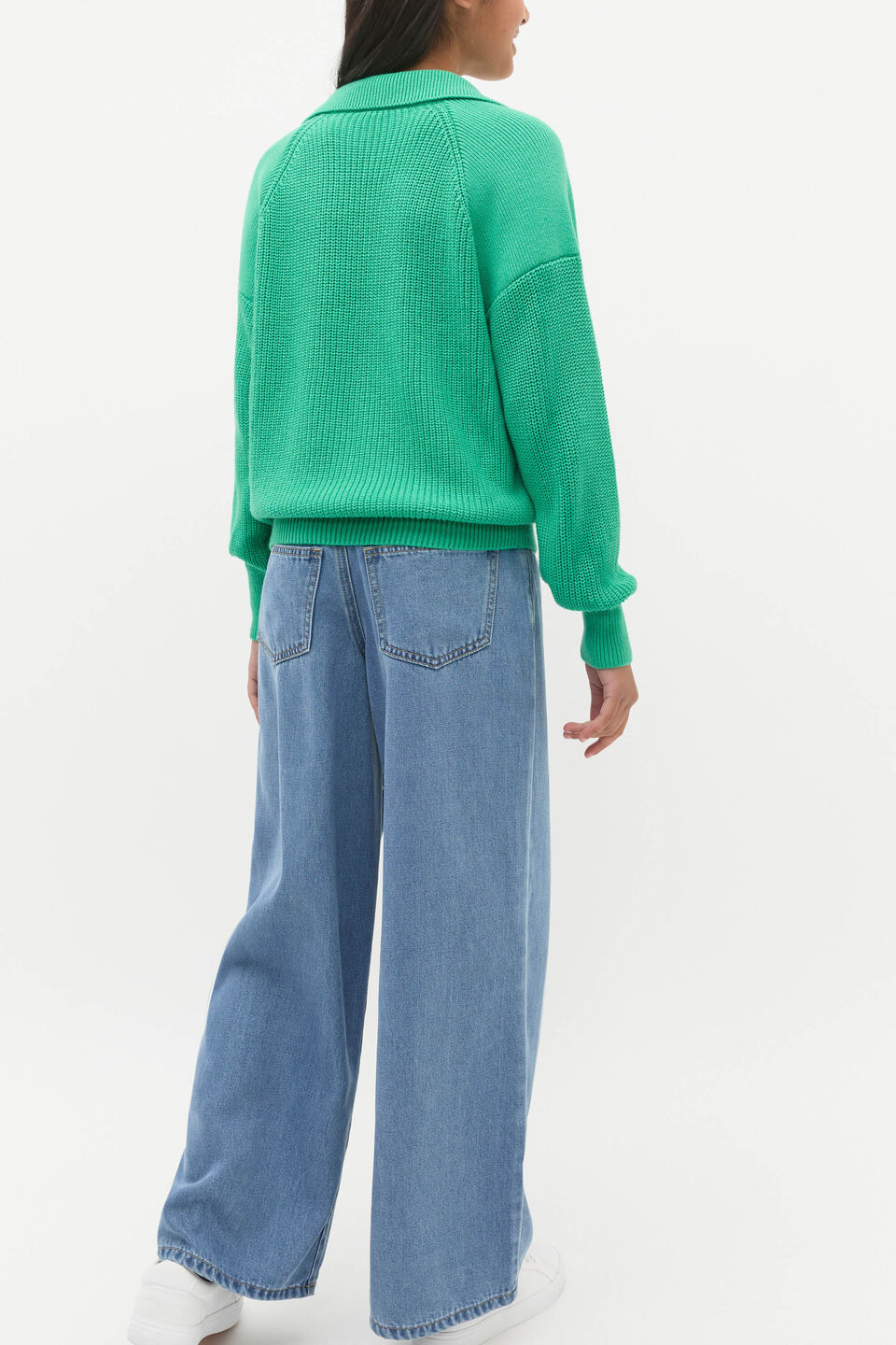 Polo Knit Sweater  Jewel Green