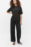Textured Satin Gathered Pant  Black  hi-res