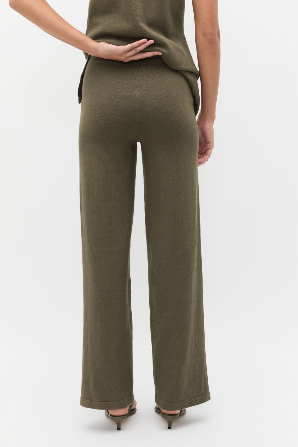 Summer Knit Pant  Olive Leaf