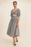 Gingham Twist Front Crop Top  Neutral Gingham  hi-res