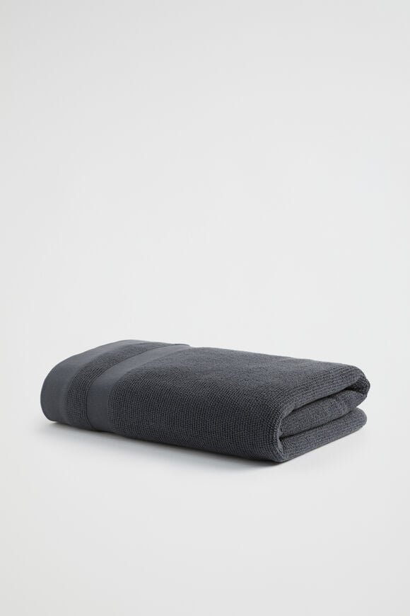 Luca Cotton Bath Sheet  Graphite  hi-res