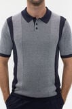 Micro Stripe Knit Polo  Midnight Blue Stripe  hi-res