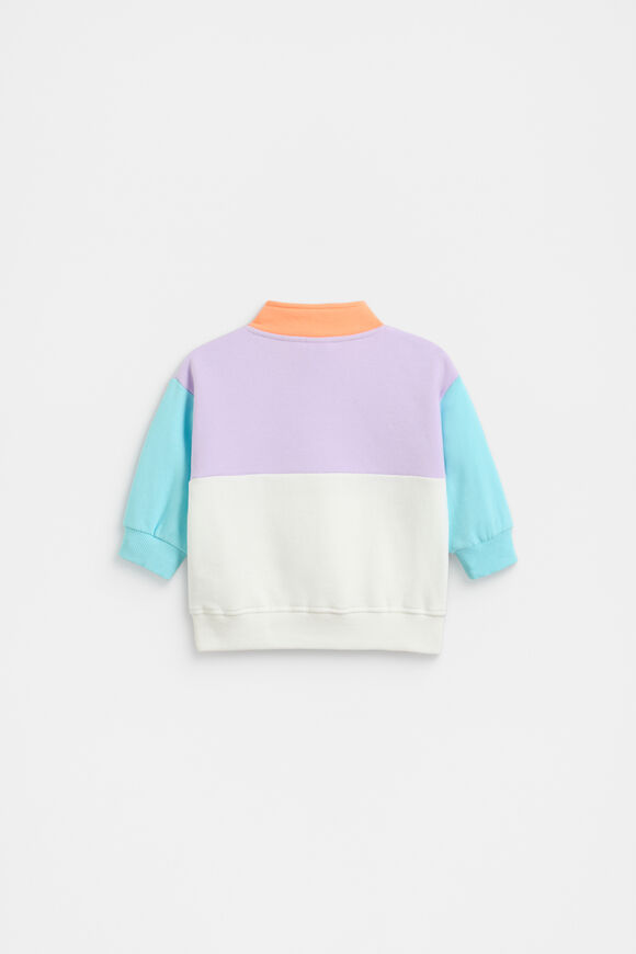 Colourblock Snap Sweat  Multi  hi-res