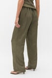 Textured Satin Gathered Pant  Olive Leaf  hi-res
