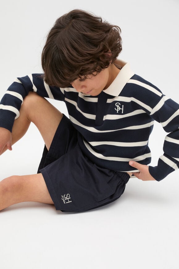 Heritage Knit Rugby  Twilight Blue  hi-res