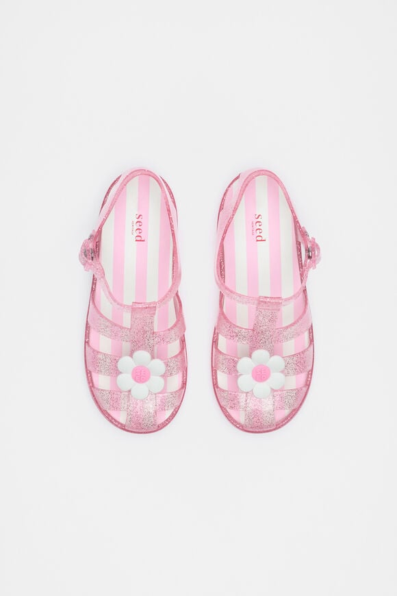 Daisy Jelly Sandal  Pink Glitter  hi-res