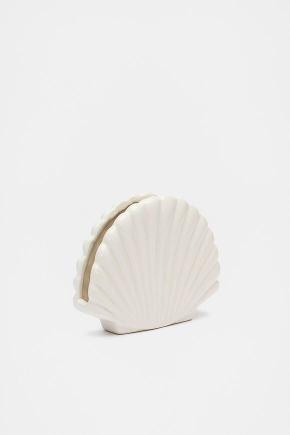 Shell Napkin Holder  Cloud Cream  hi-res