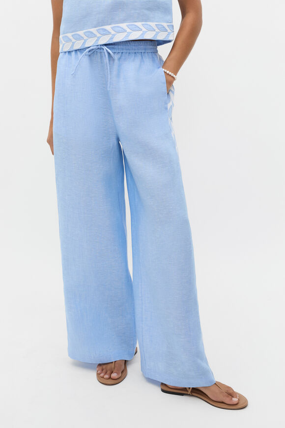 Motif Trim Pant  Cornflower Blue Crossdye  hi-res