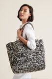 Two Tone Straw Tote    hi-res