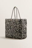 Two Tone Straw Tote    hi-res