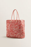 Two Tone Straw Tote    hi-res