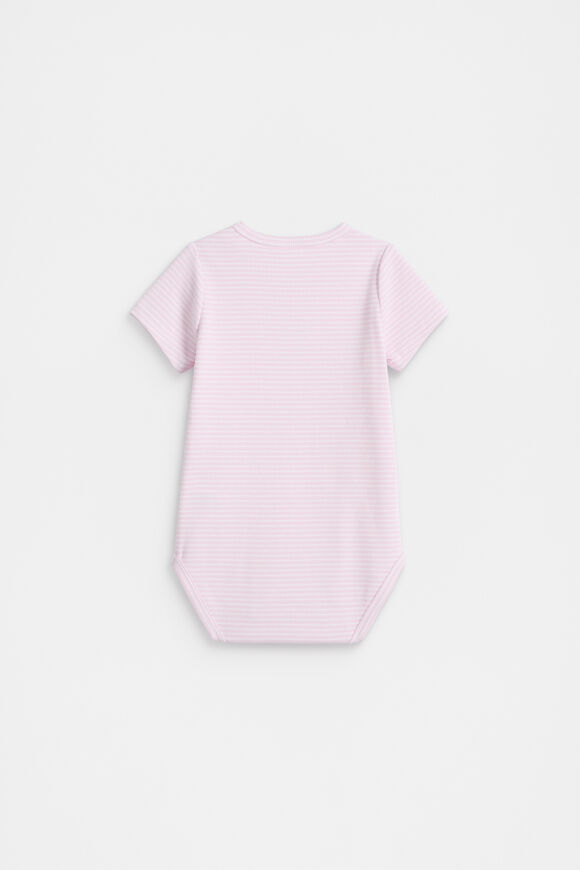 Core Rib Logo Bodysuit  Posie Stripe  hi-res