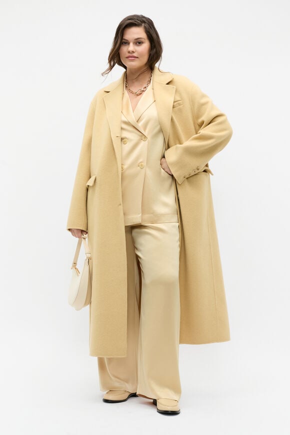 Satin Wide Leg Pant  Marzipan  hi-res