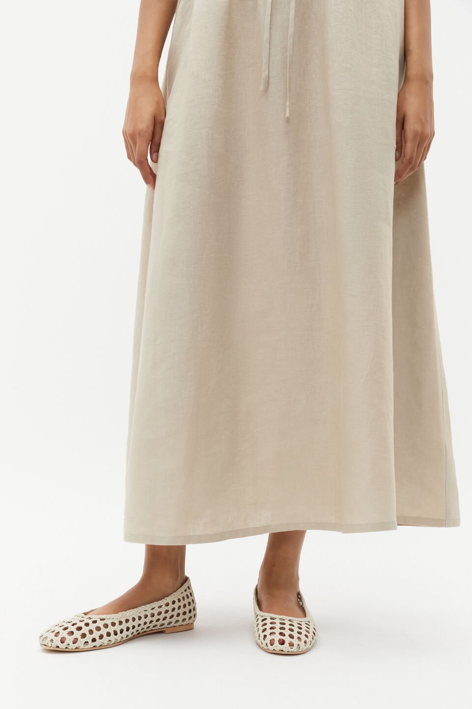 Eve Woven Ballet Flat  Cream