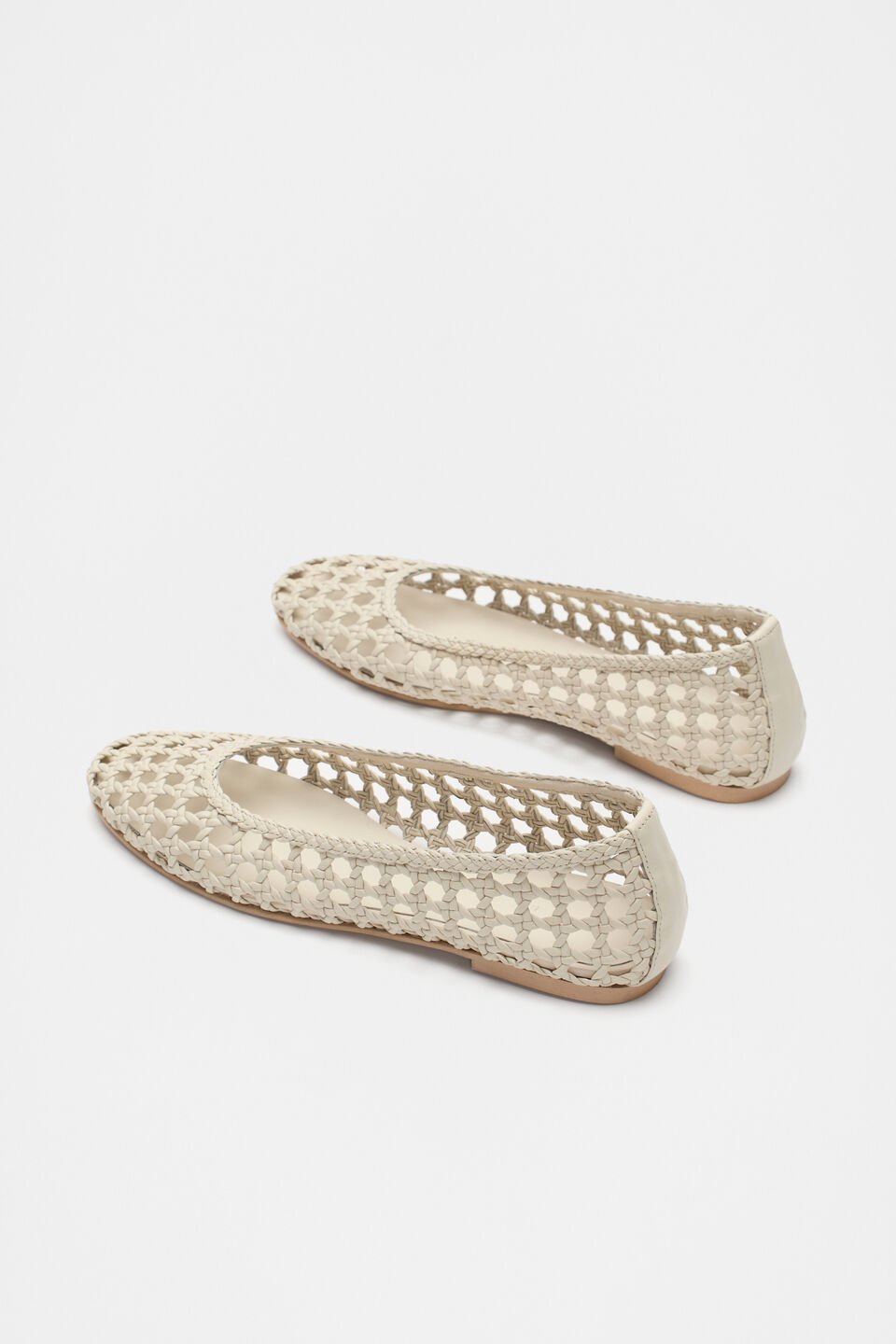 Eve Woven Ballet Flat  Cream