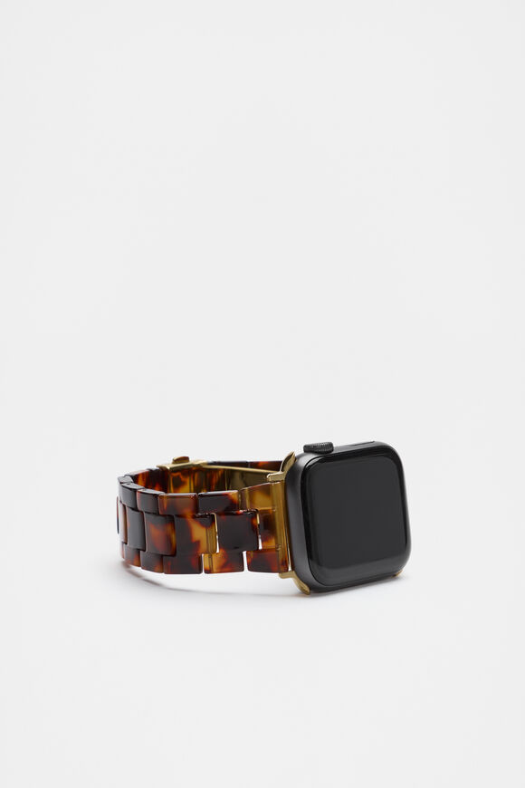 Resin Smart Watch Band  Dark Tort  hi-res