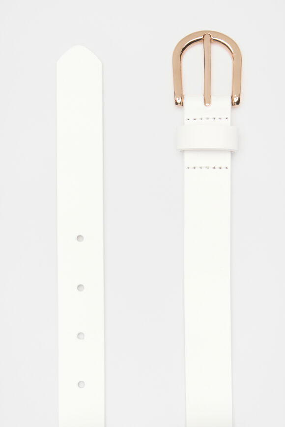 Rory Leather Belt  White  hi-res