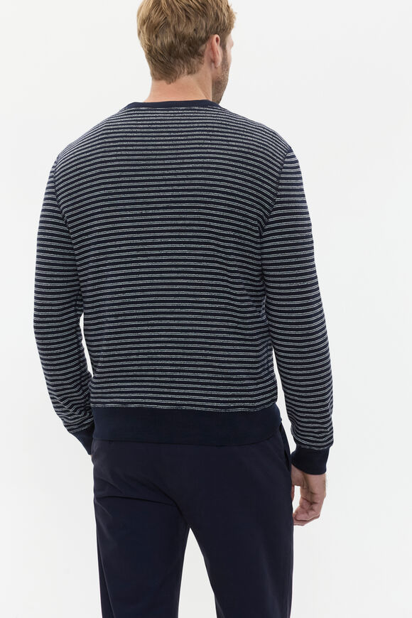 Stripe Crewneck  Midnight Blue Stripe  hi-res