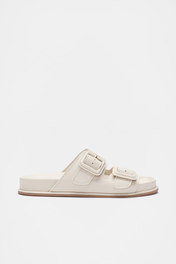 Dulci Covered Buckle Slide  Tofu  hi-res