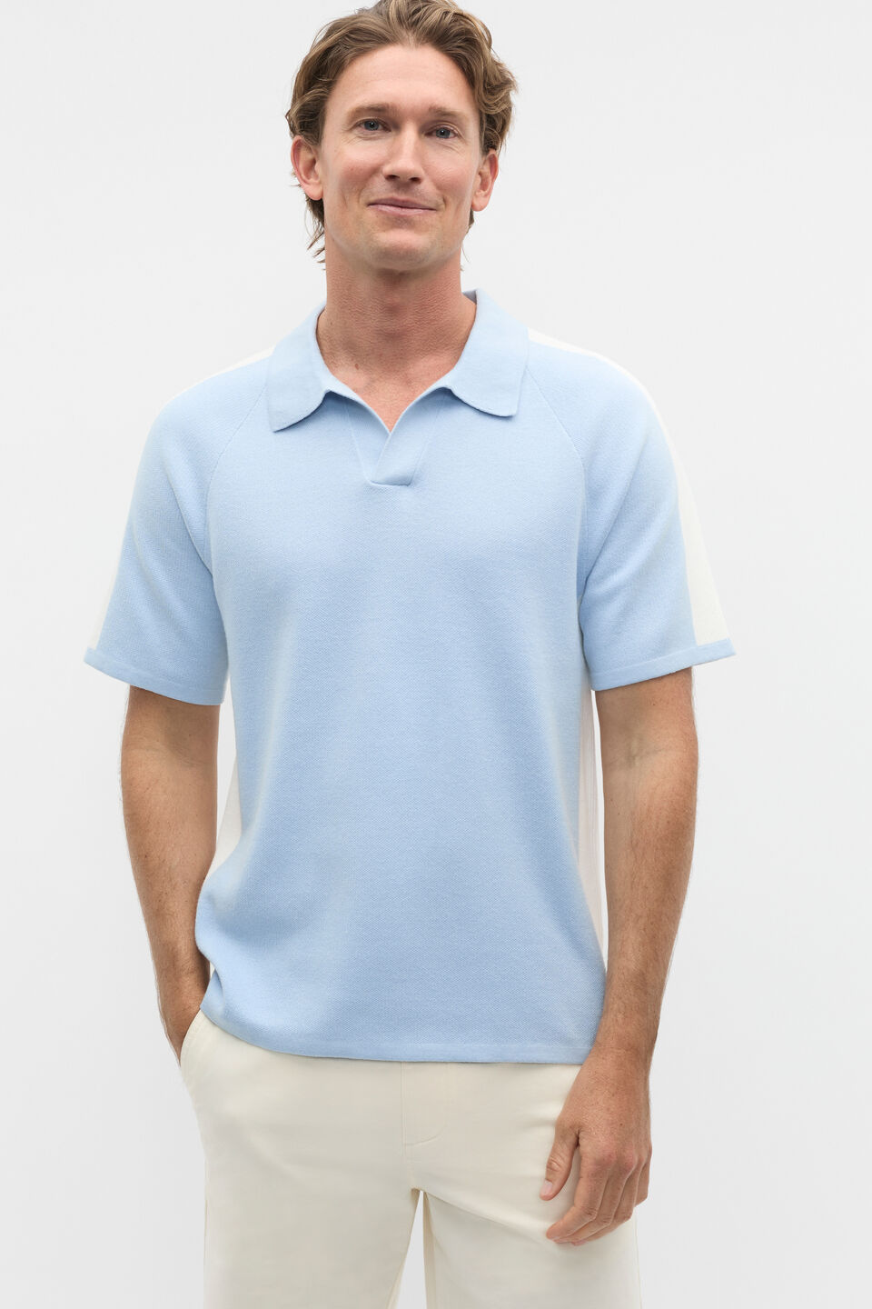 Colourblock Trophy Polo  Skyway