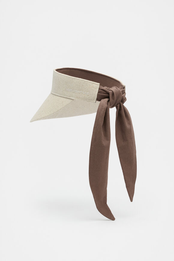 Textured Bow Detail Visor  Pinecone  hi-res