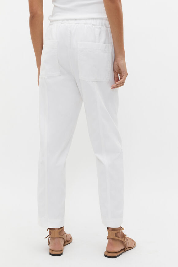 Casual Cotton Tapered Leg Pant  Whisper White  hi-res