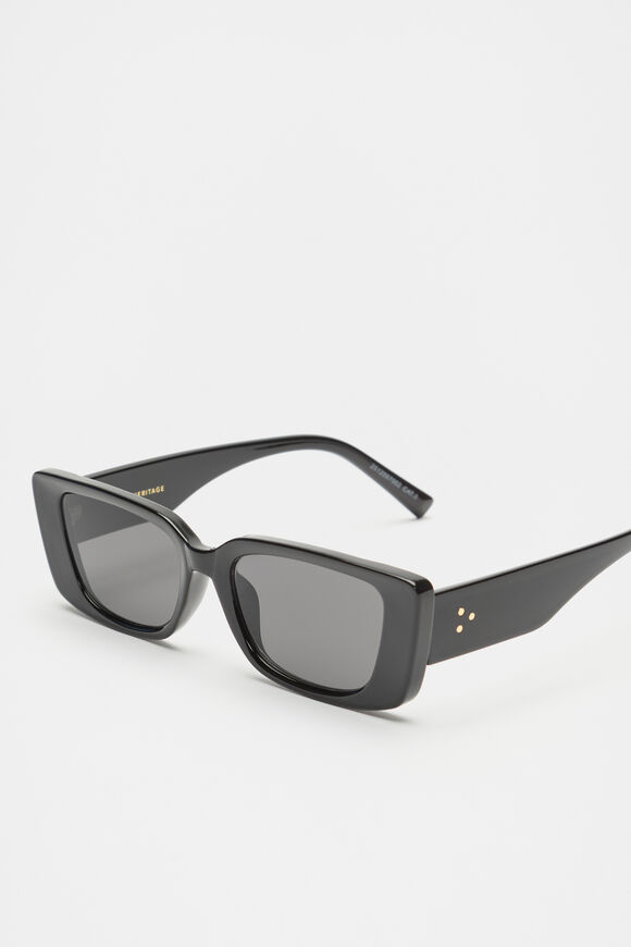 Poppy Rectangle Sunglasses  Black  hi-res