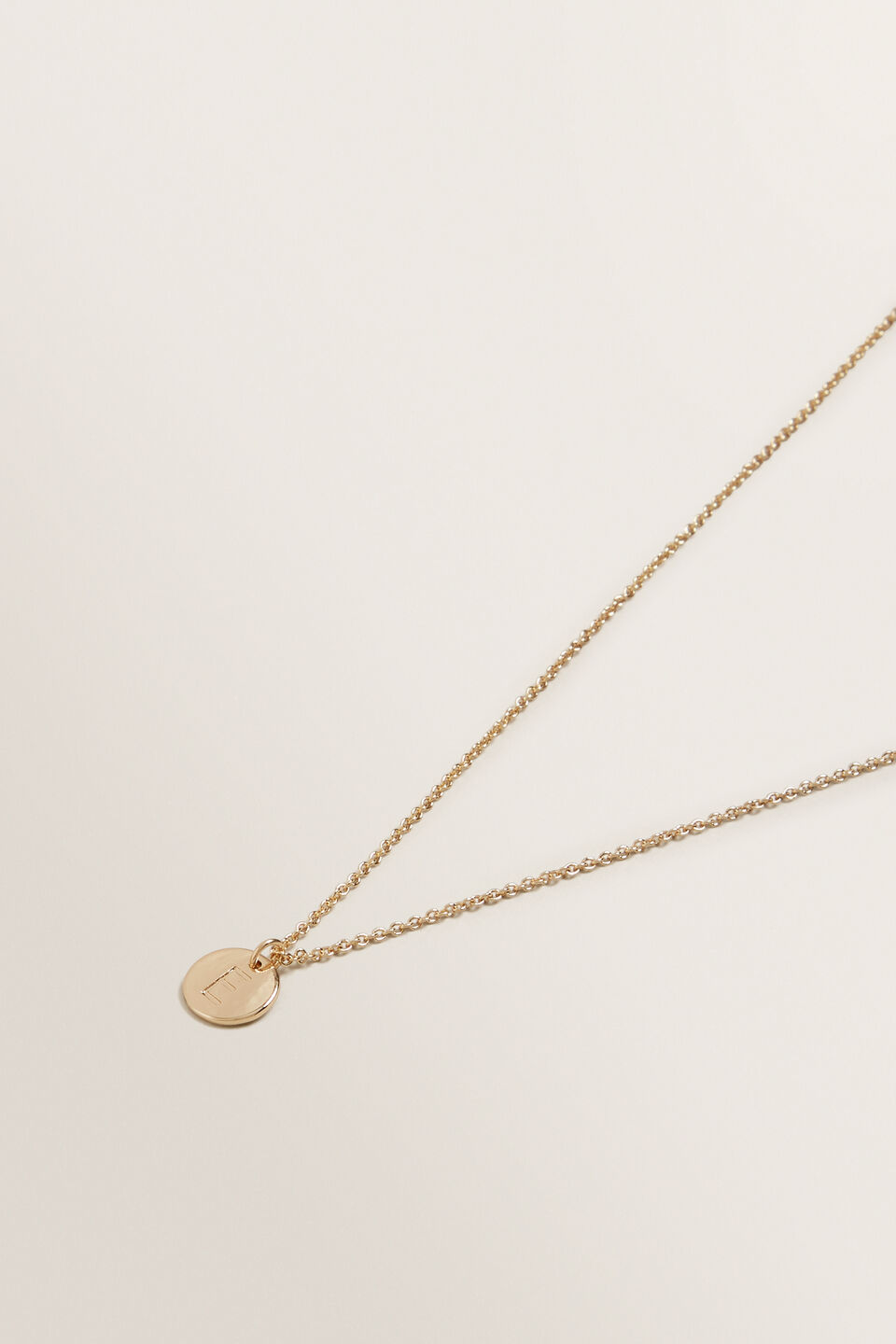 Initial Disc Necklace  