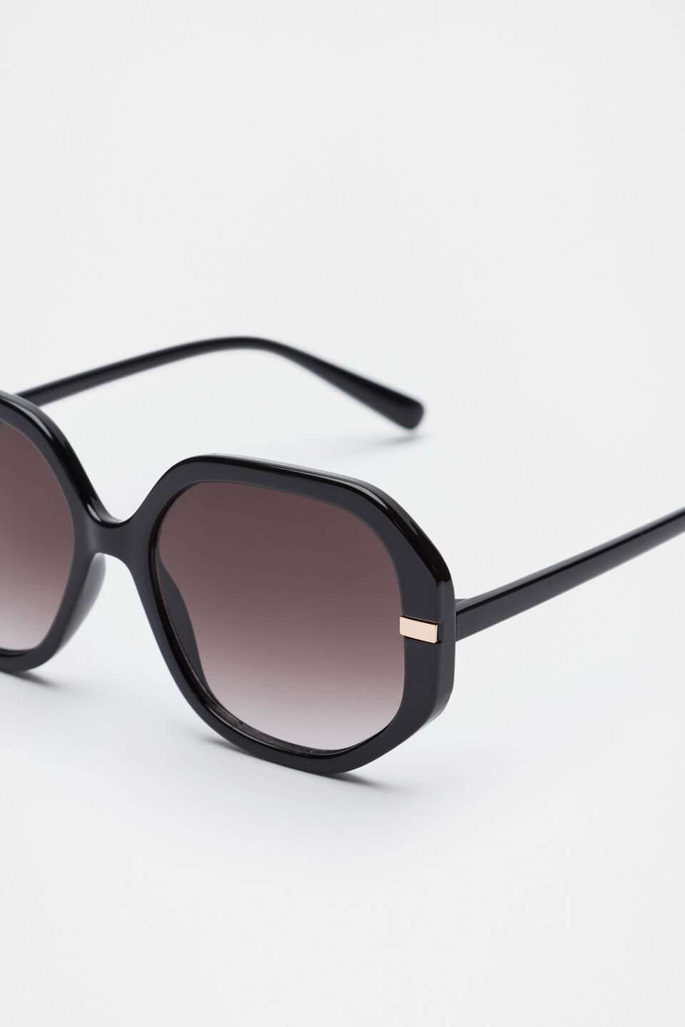Clara Oversized Glam Sunglasses  Black