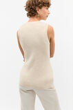 Merino Wool V Neck Button Vest  Oat Marle  hi-res