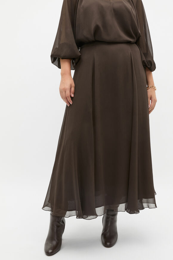 Chiffon Skirt  Dark Espresso  hi-res