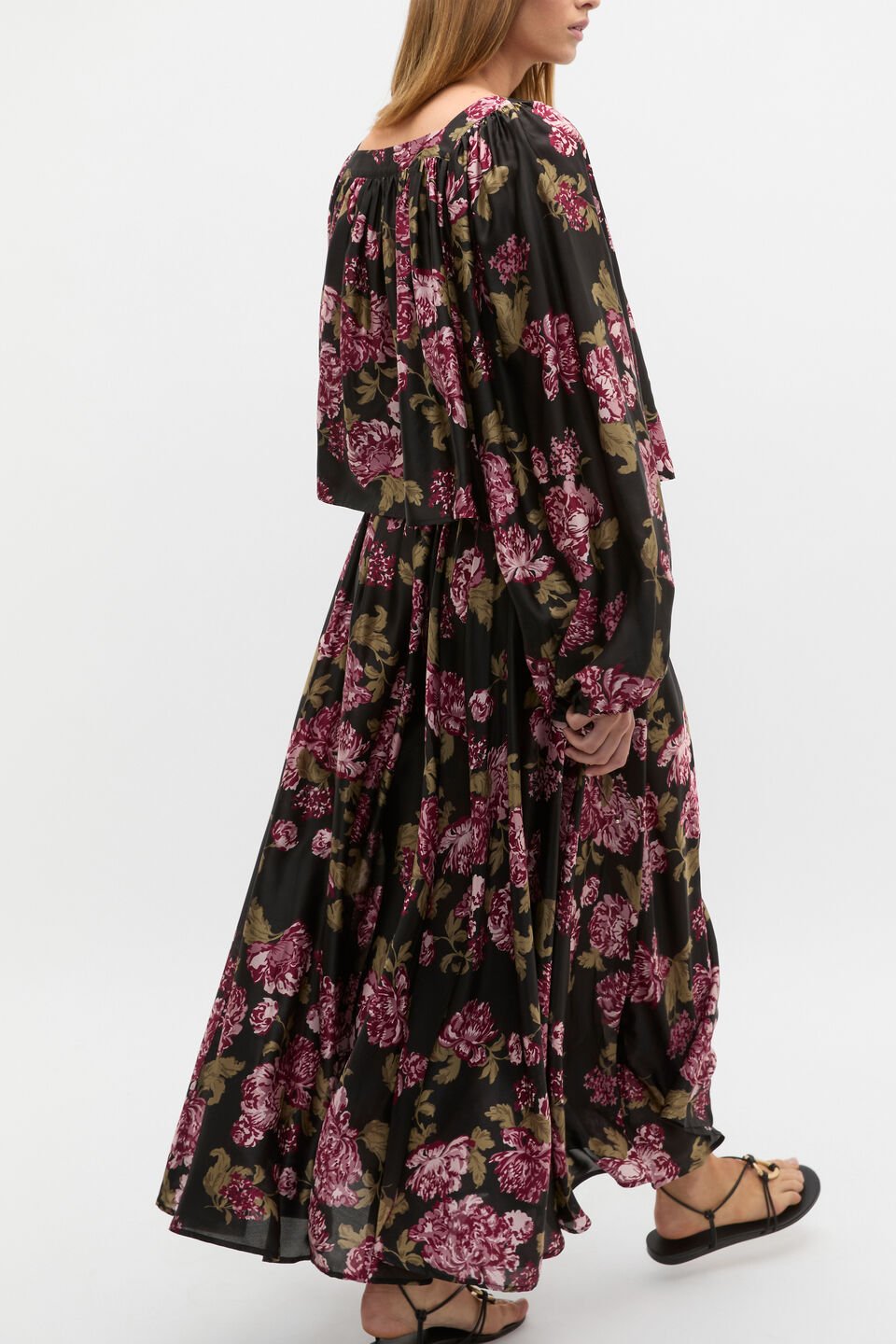 Silk Floral Skirt  Floral Multi