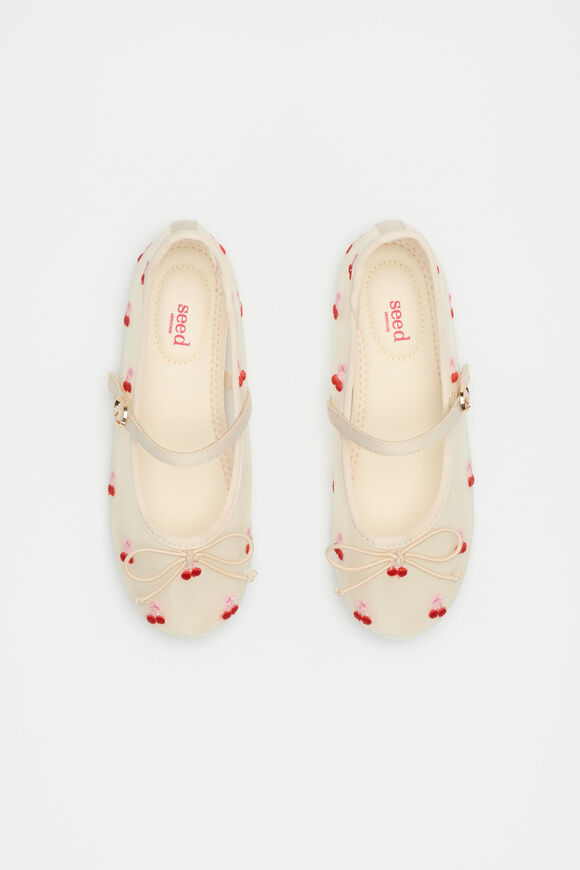 Embroidered Cherry Ballet  Canvas  hi-res
