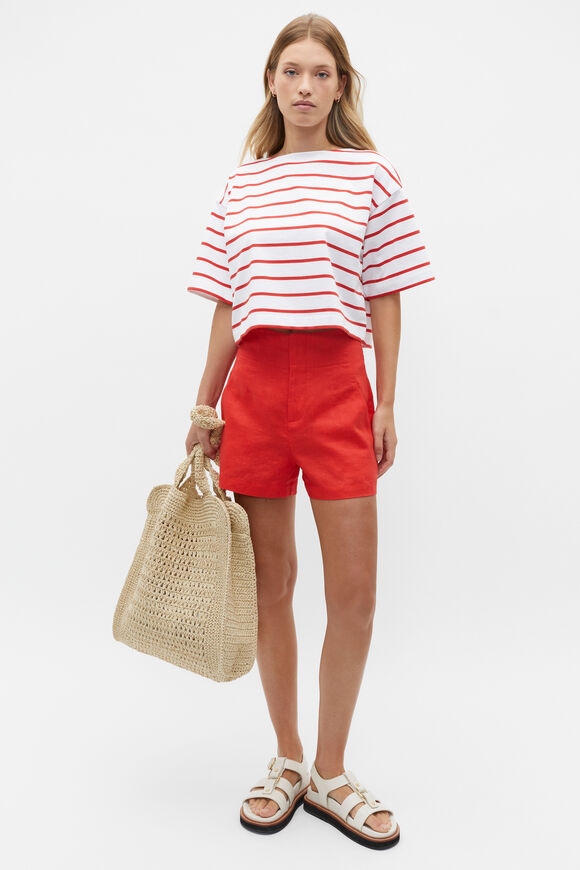 Core Linen Waisted Short  Strawberry Red  hi-res