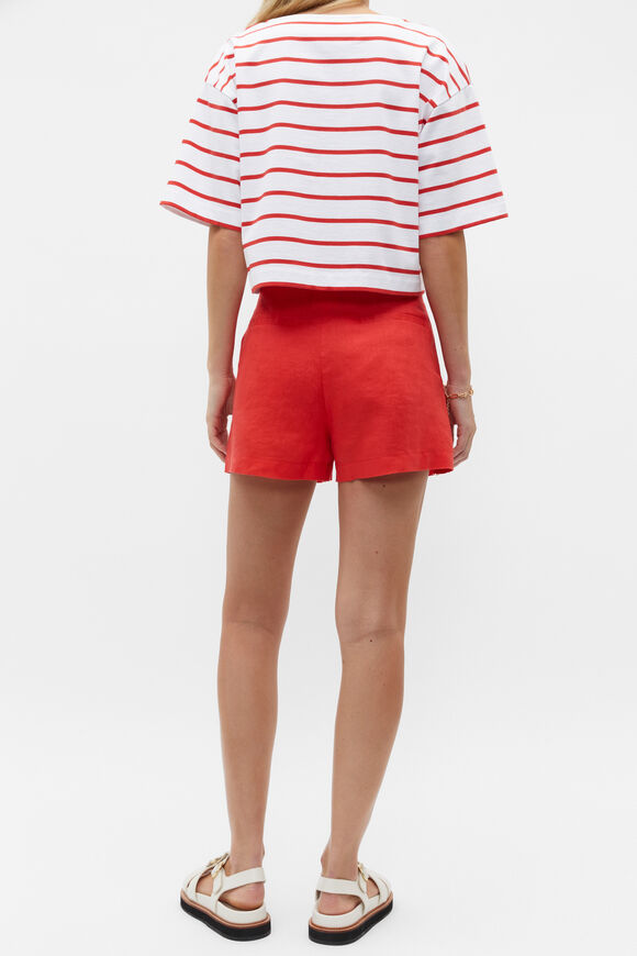 Core Linen Waisted Short  Strawberry Red  hi-res