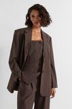 Tailored Single Breasted Blazer  Dark Espresso Pinstripe  hi-res