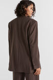 Tailored Single Breasted Blazer  Dark Espresso Pinstripe  hi-res
