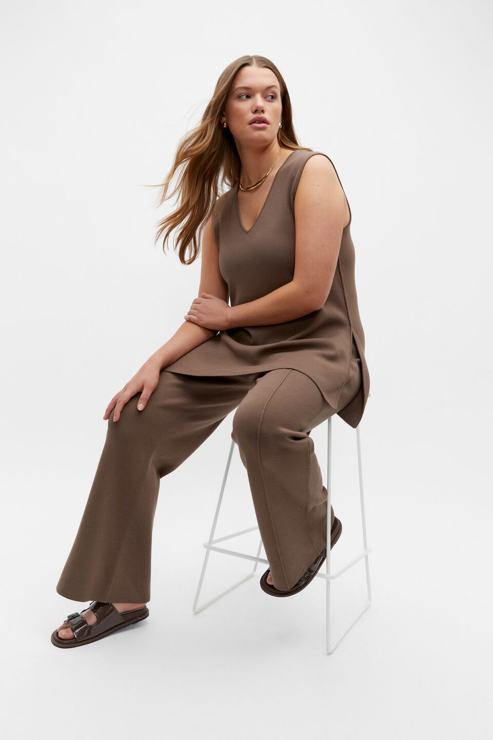 Double Knit Pocket Pant  Affogato