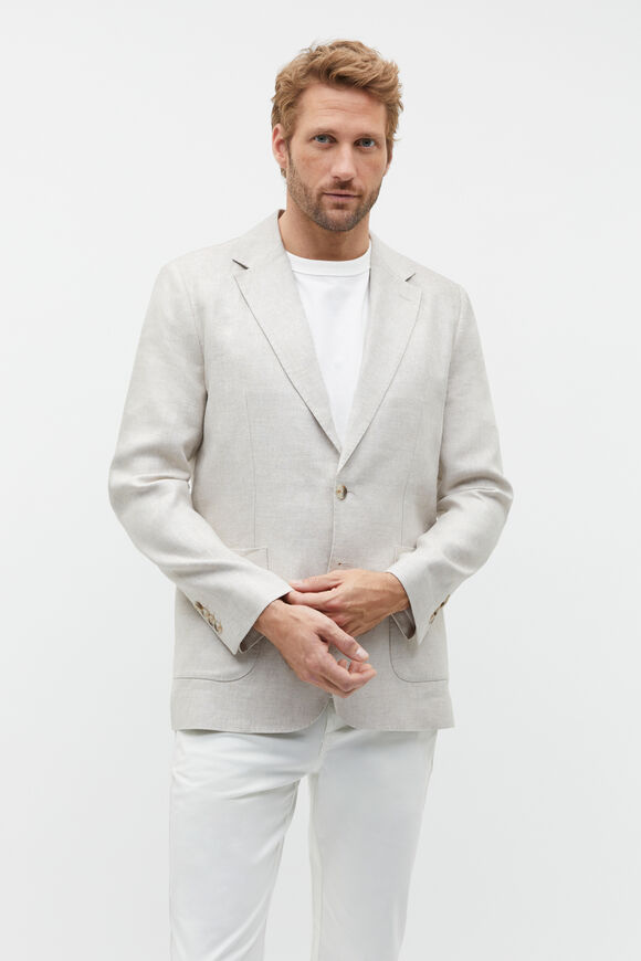 Linen Jacket  Chalk Crossdye  hi-res