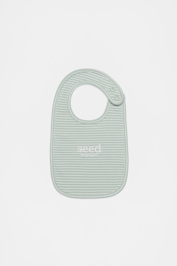 Core Rib Logo Bib  Sage Stripe  hi-res