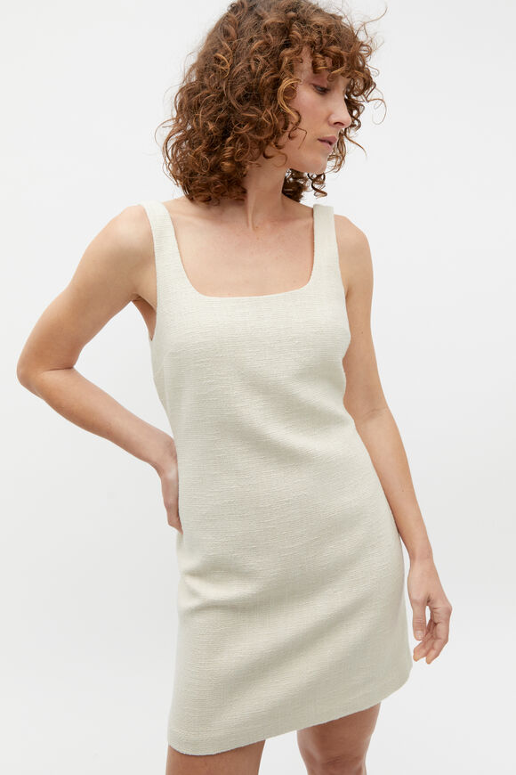Tweed Mini Dress  Vanilla Cream  hi-res