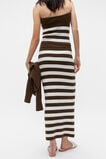 Boucle Stripe Knit Skirt  Dark Praline Stripe  hi-res
