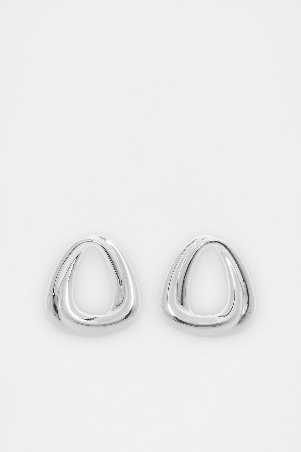 Looped Oval Earring  Silver