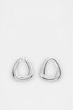 Looped Oval Earring  Silver  hi-res