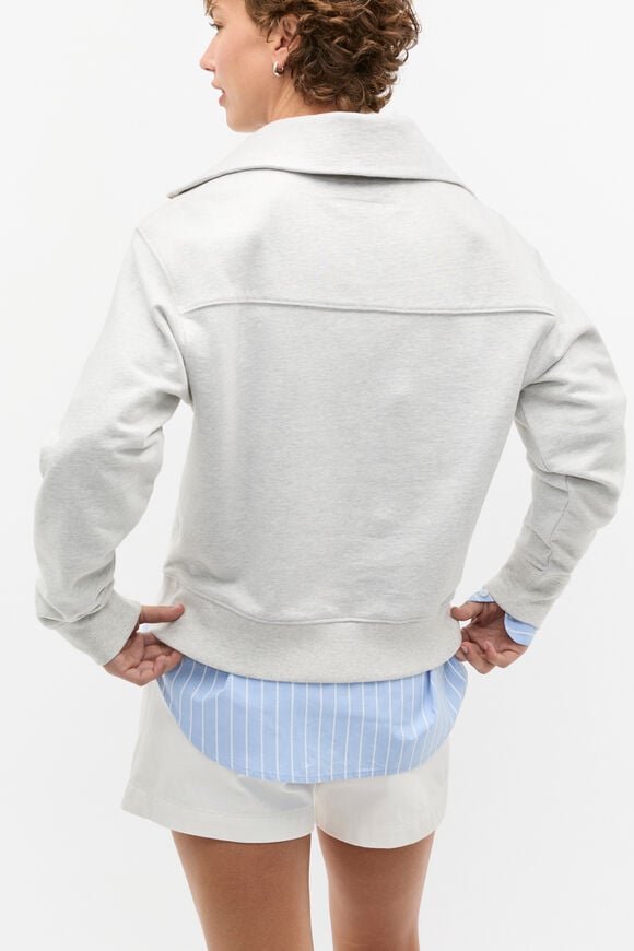 Core Heritage Half Zip Sweat  Vintage Grey Marle  hi-res