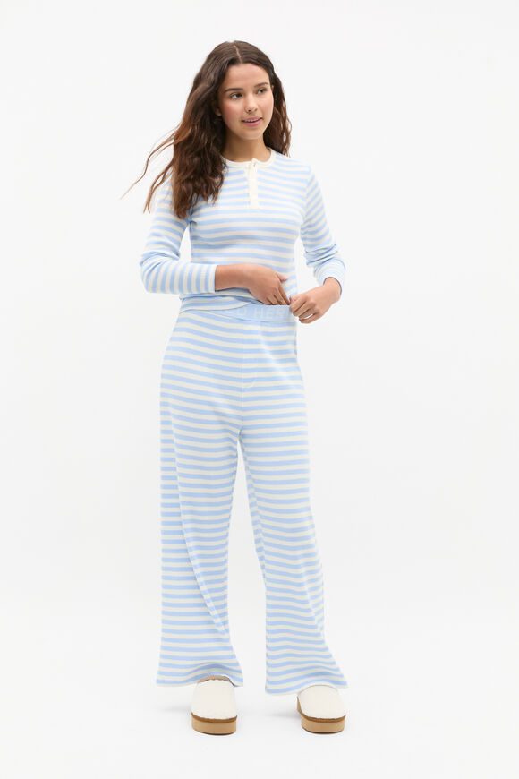 Stripe Waffle Pyjama  Blue Jay  hi-res