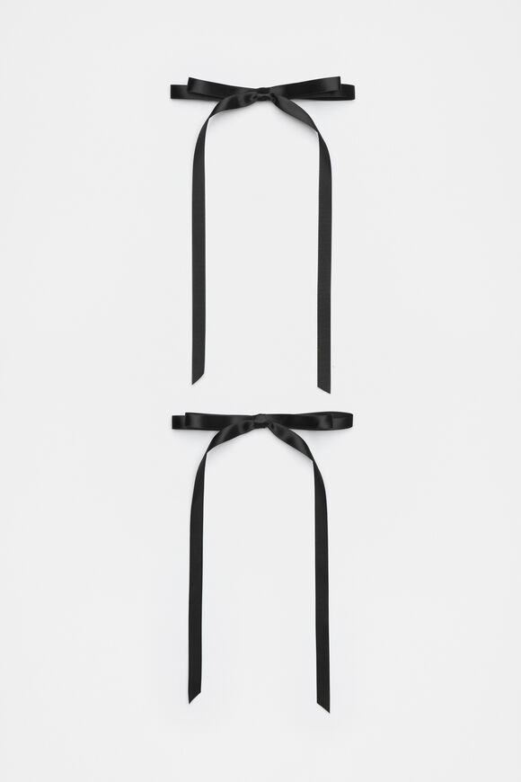 Hair Bow Set  Black  hi-res