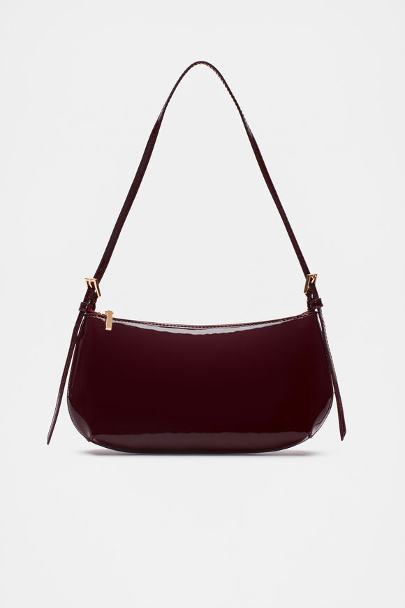 Coated Shoulder Bag  Dark Plum  hi-res