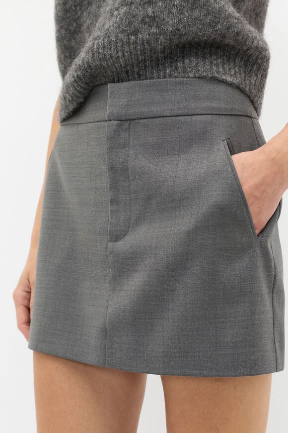 Crossdye Mini Skirt  Charcoal Crossdye  hi-res