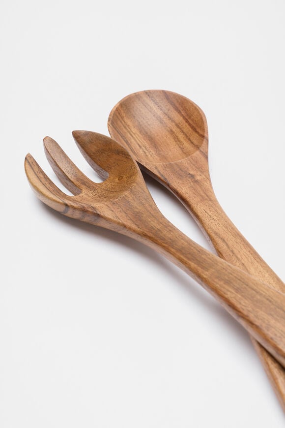 Sawyer Salad Servers  Acacia  hi-res